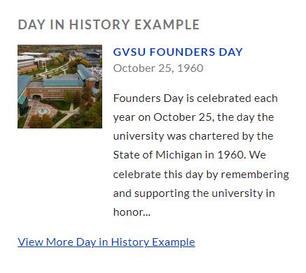 day in history module on gvsu.edu
